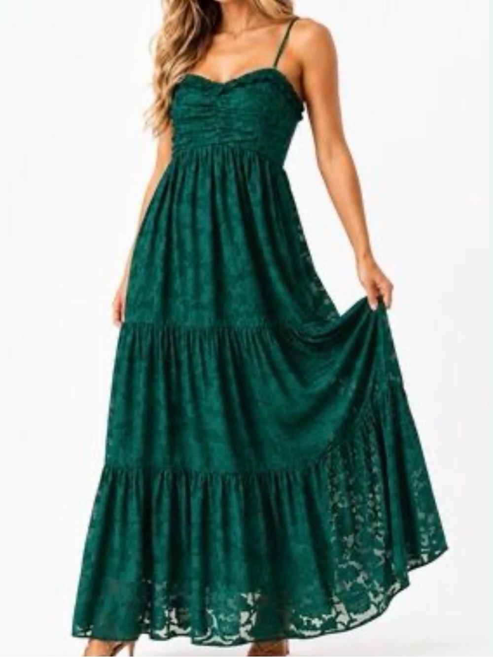 NWT Altar’d State Dark Emerald Textured Maxi Dress
• Size Medium - Picture 5 of 5